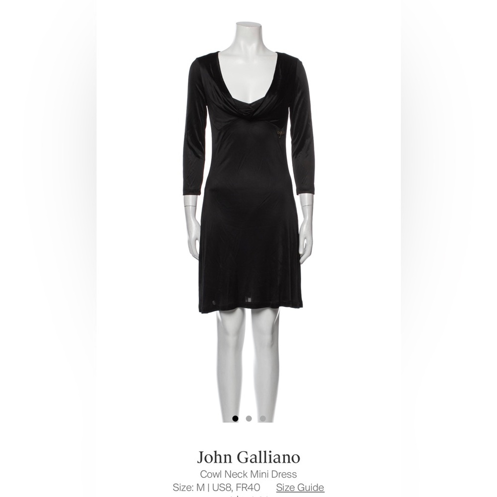 Cowl Neck Black Slip Dress